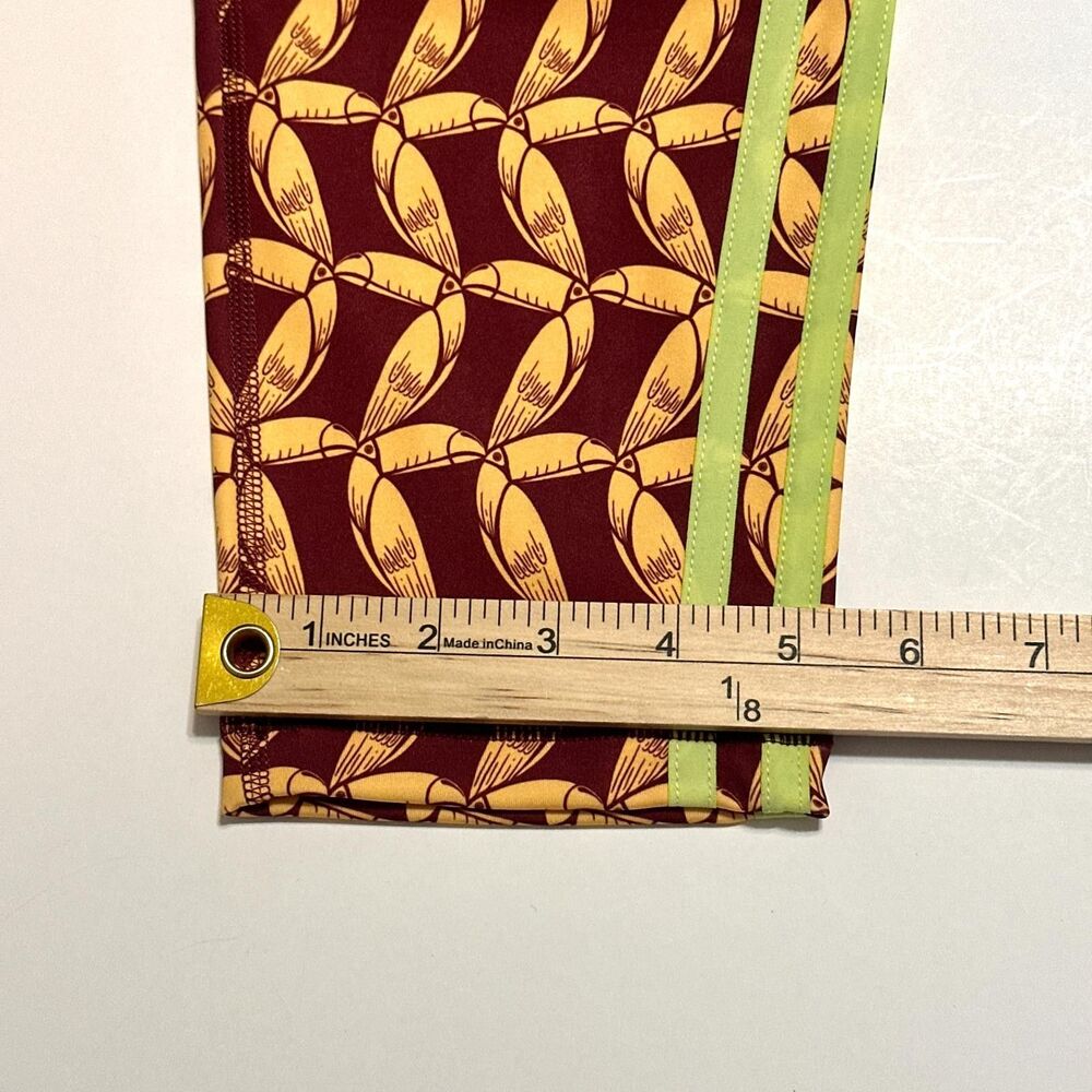 Adidas FARM RIO Leggings Women 2X Red Yellow High Rise Moisture-Wicking - Picture 7 of 12